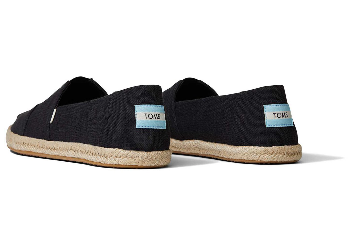 Toms Espadryle Męskie Czarne - Alpargata Rope - 23QFRITGU